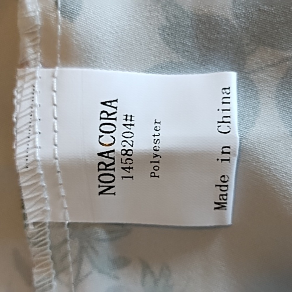 Maxi Skirt Women's Size Large 12 14 Nora Cora Cottagecore Floral White Red Green - Picture 7 of 8